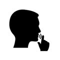 Quiet, please. Keep silence symbol. Keep quiet sign â vector Royalty Free Stock Photo